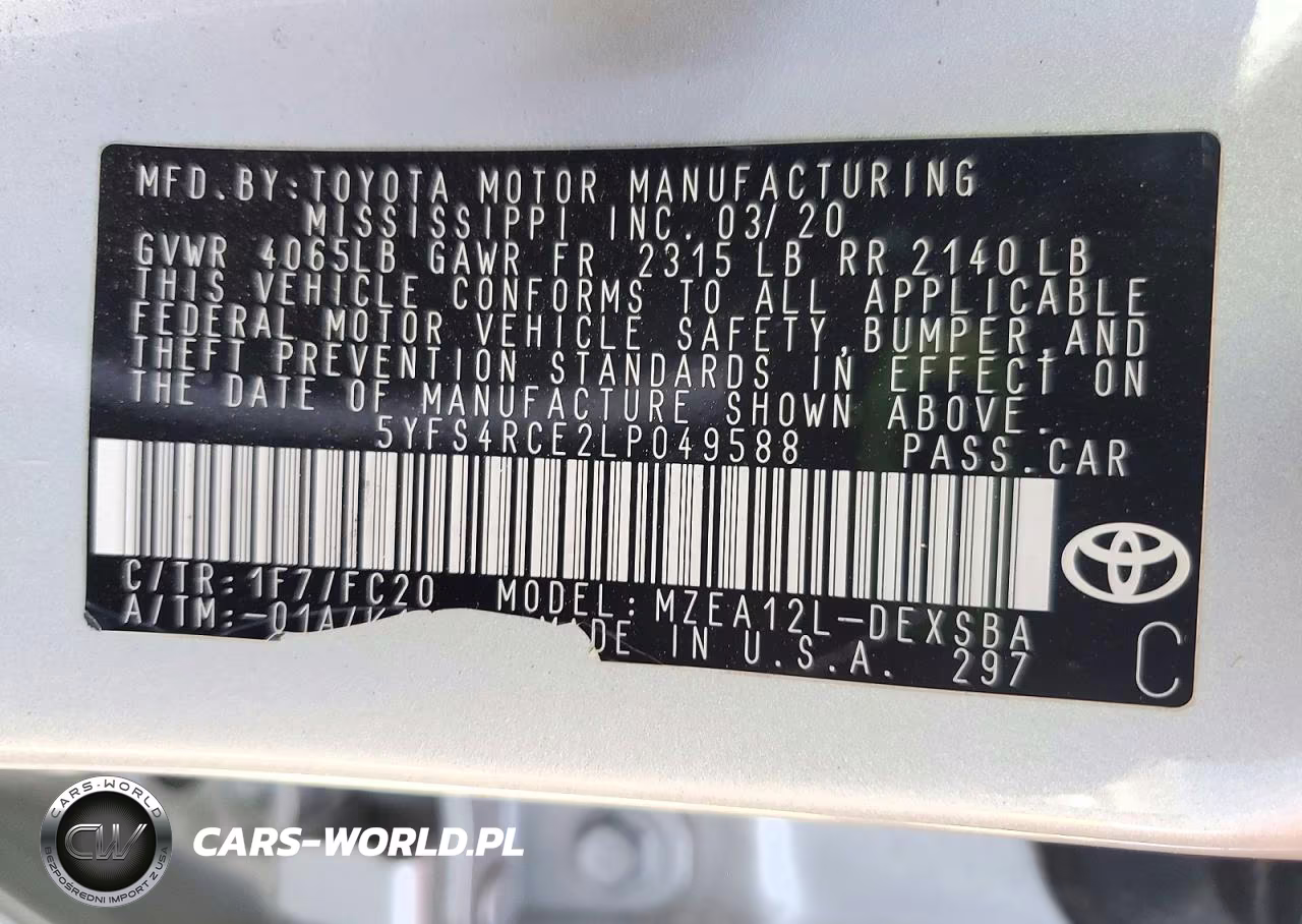 2020 Toyota Corolla Se VIN:5YFS4RCE2LP049588 - 12