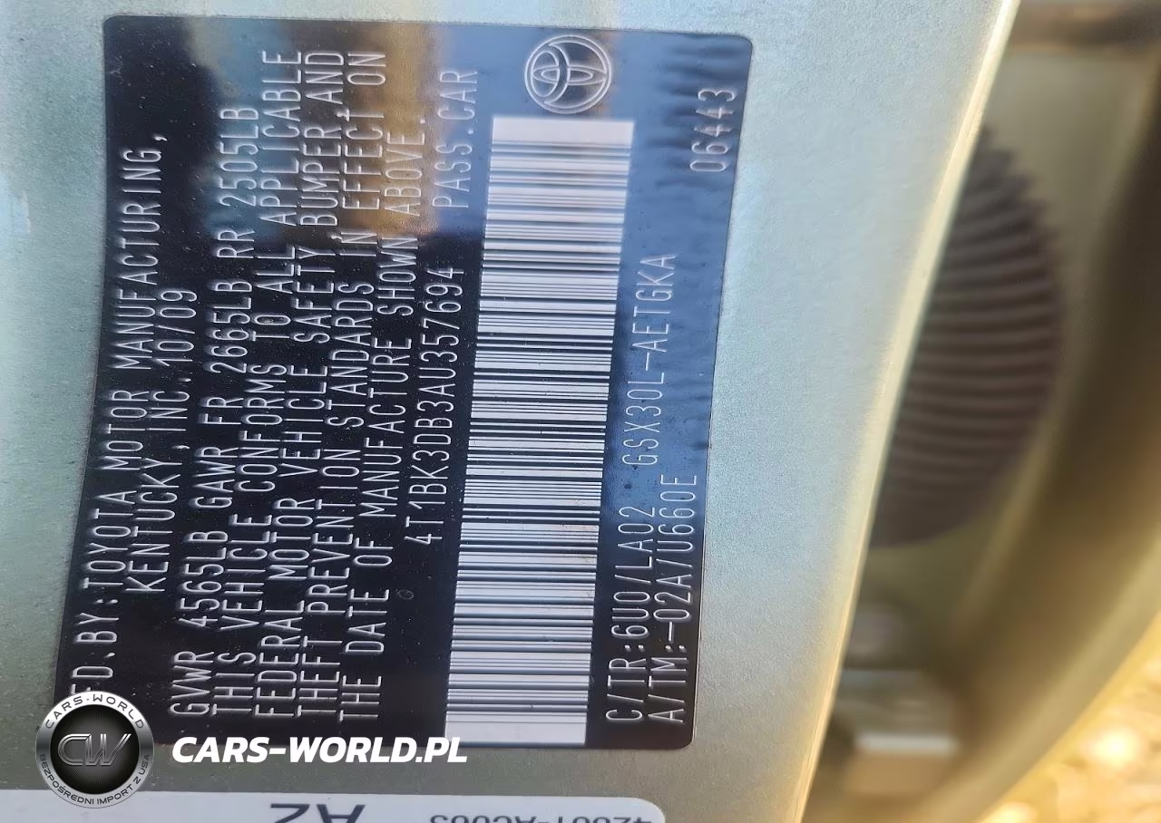 2010 Toyota Avalon Xls VIN:4T1BK3DB3AU357694 - 12