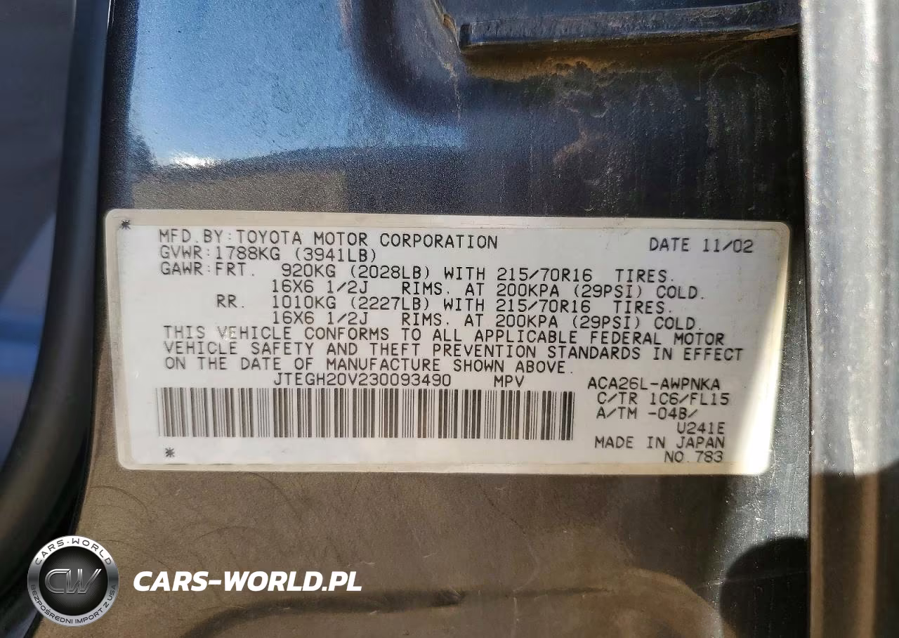2003 Toyota Rav4 Base VIN:JTEGH20V230093490 - 12