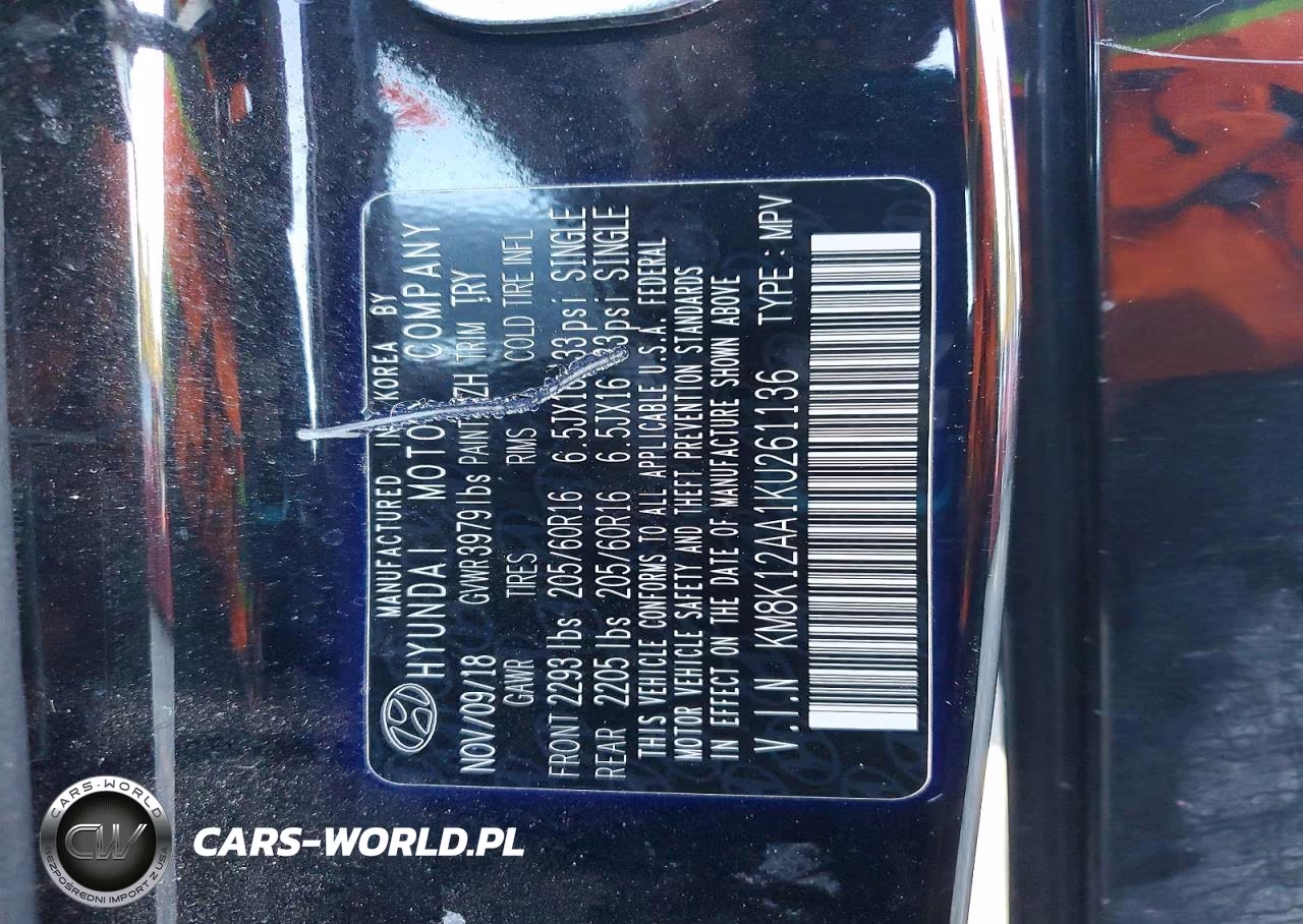 2019 Hyundai Kona Se VIN:KM8K12AA1KU261136 - 13