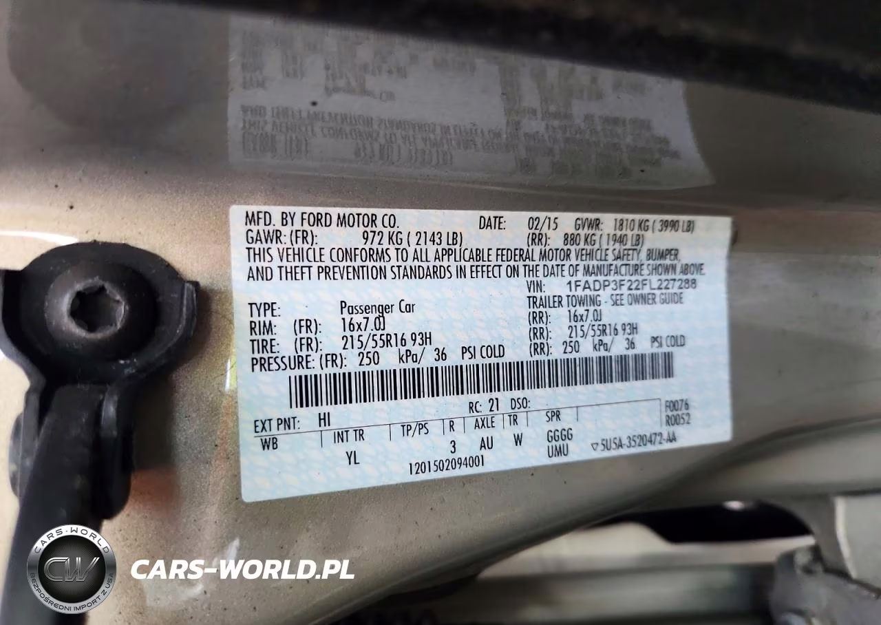 2015 Ford Focus Se VIN:1FADP3F22FL227288 - 12