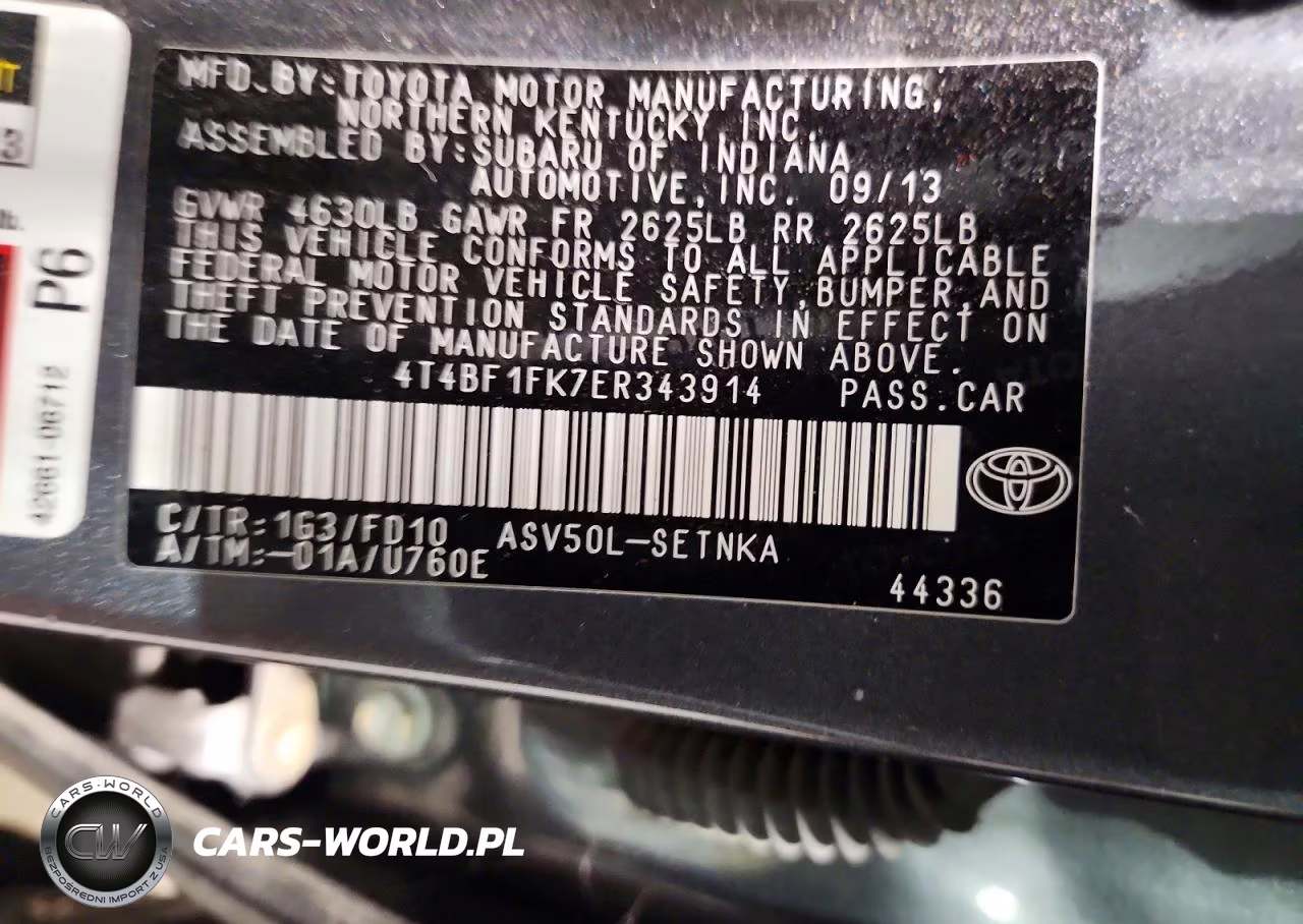 2014 Toyota Camry Le VIN:4T4BF1FK7ER343914 - 12