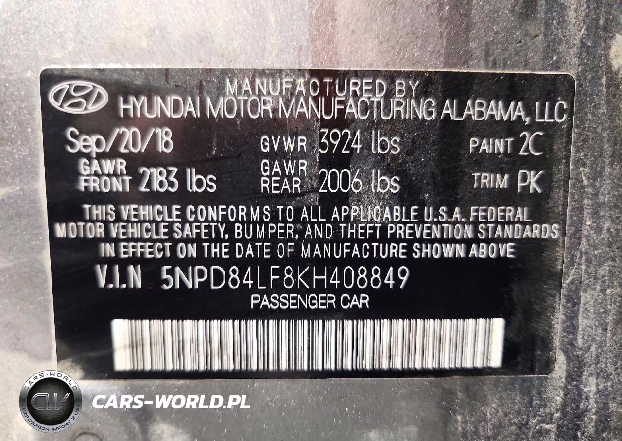 2019 Hyundai Elantra Sel VIN:5NPD84LF8KH408849 - 13