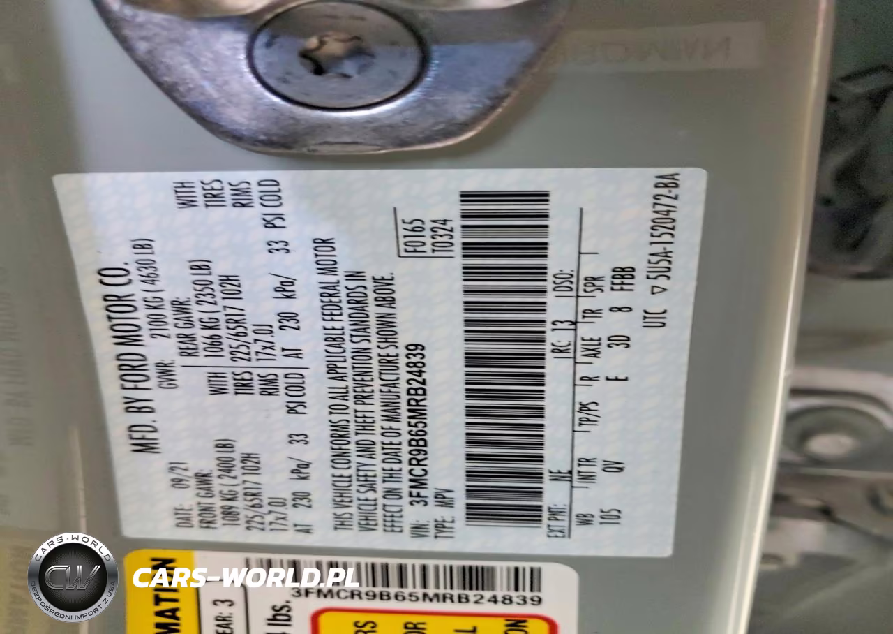 2021 Ford Bronco Sport Big Bend VIN:3FMCR9B65MRB24839 - 13
