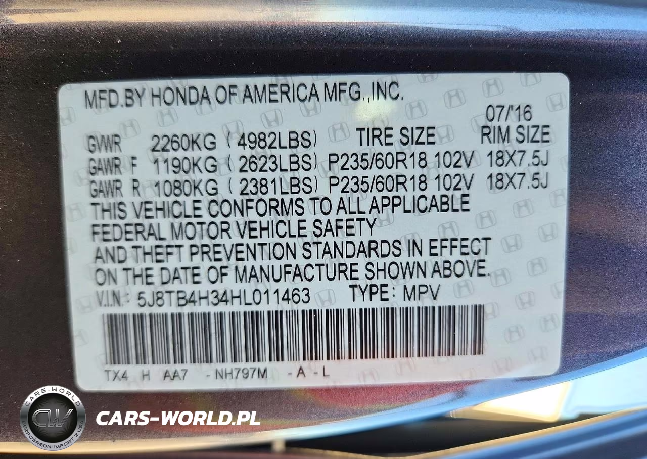 2017 Acura Rdx VIN:5J8TB4H34HL011463 - 13