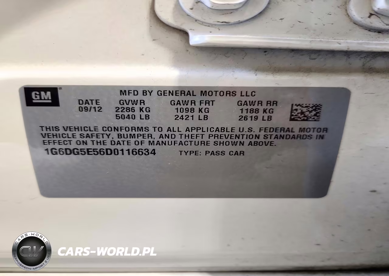 2013 Cadillac Cts Luxury Collection VIN:1G6DG5E56D0116634 - 12