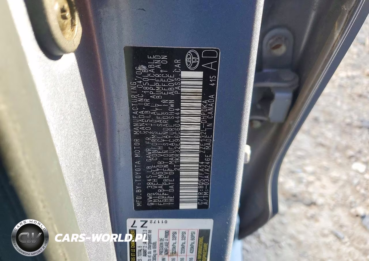 2006 Toyota Matrix Base VIN:2T1KR32E96C604444 - 12