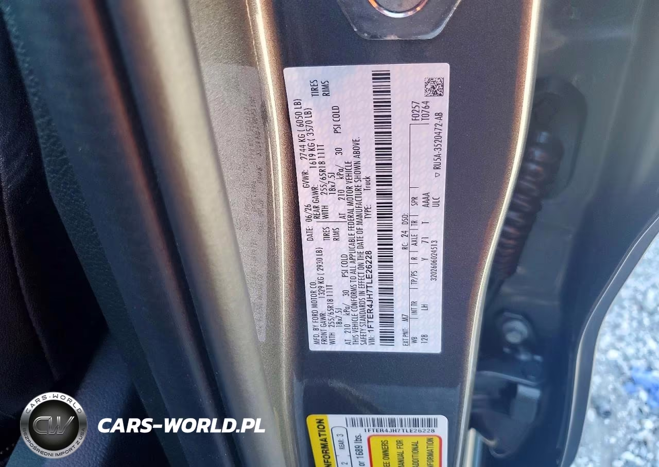 2026 Ford Ranger Lariat VIN:1FTER4JH7TLE26228 - 13