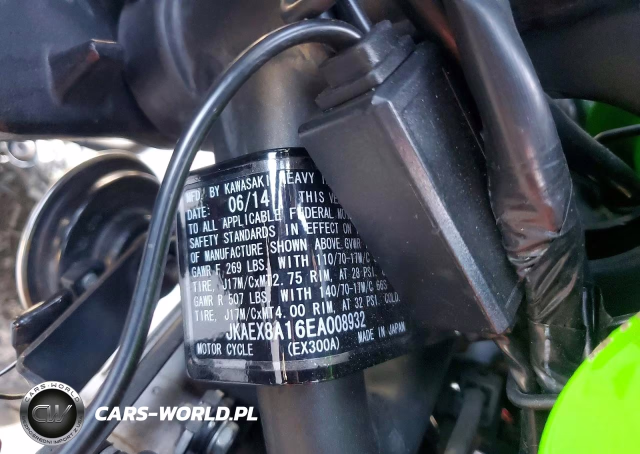 2014 Kawasaki Ex300 A VIN:JKAEX8A16EA008932 - 9