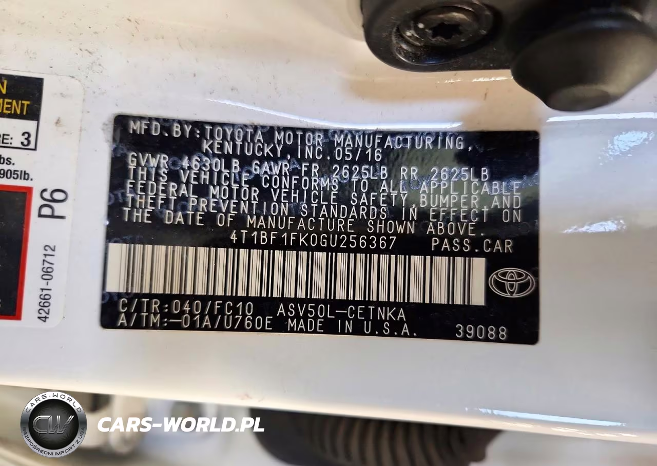 2016 Toyota Camry Le VIN:4T1BF1FK0GU256367 - 12