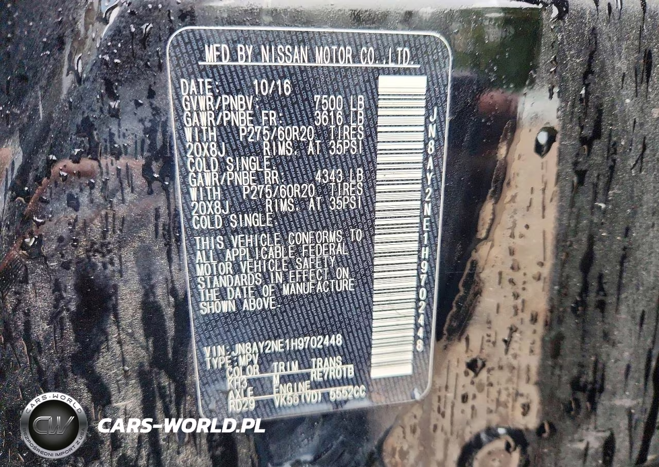 2017 Nissan Armada Platinum VIN:JN8AY2NE1H9702448 - 13