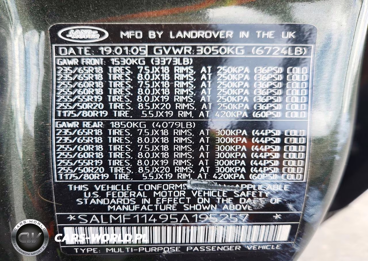 2005 Land Rover Range Rover Hse VIN:SALMF11495A195257 - 13