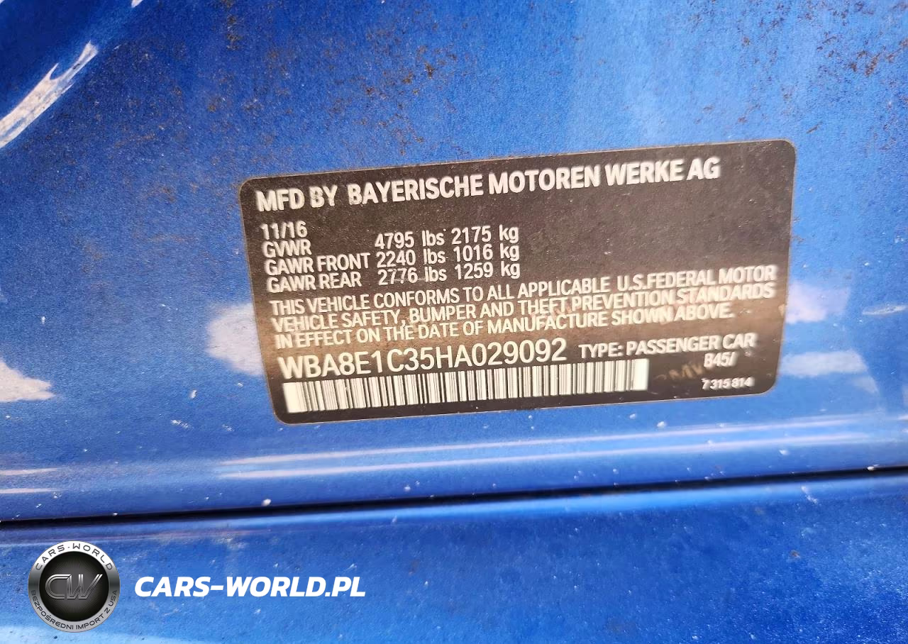 2017 BMW 330E VIN:WBA8E1C35HA029092 - 13
