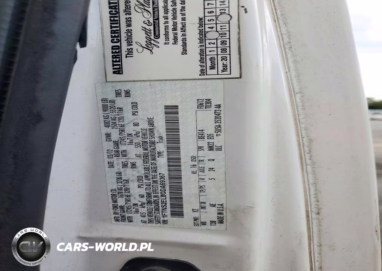 2012 Ford Econoline E250 Van VIN:1FTNS2EL8CDA69367 - 13