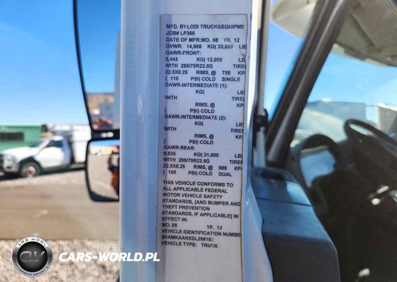 2013 International 4000 4400 - Semi Truck VIN:3HAMKAANXDL296192 - 12