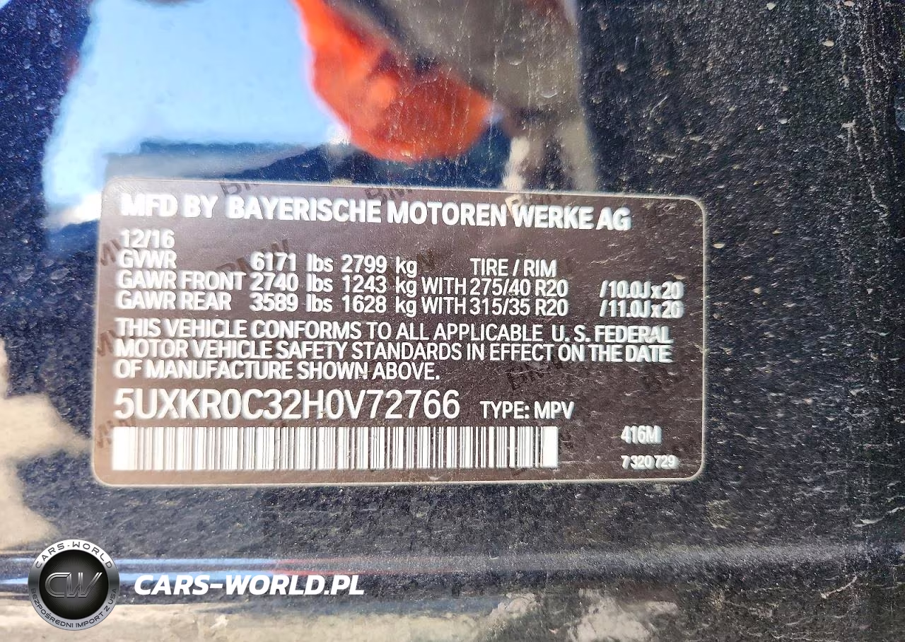 2017 BMW X5 xDrive35I VIN:5UXKR0C32H0V72766 - 13