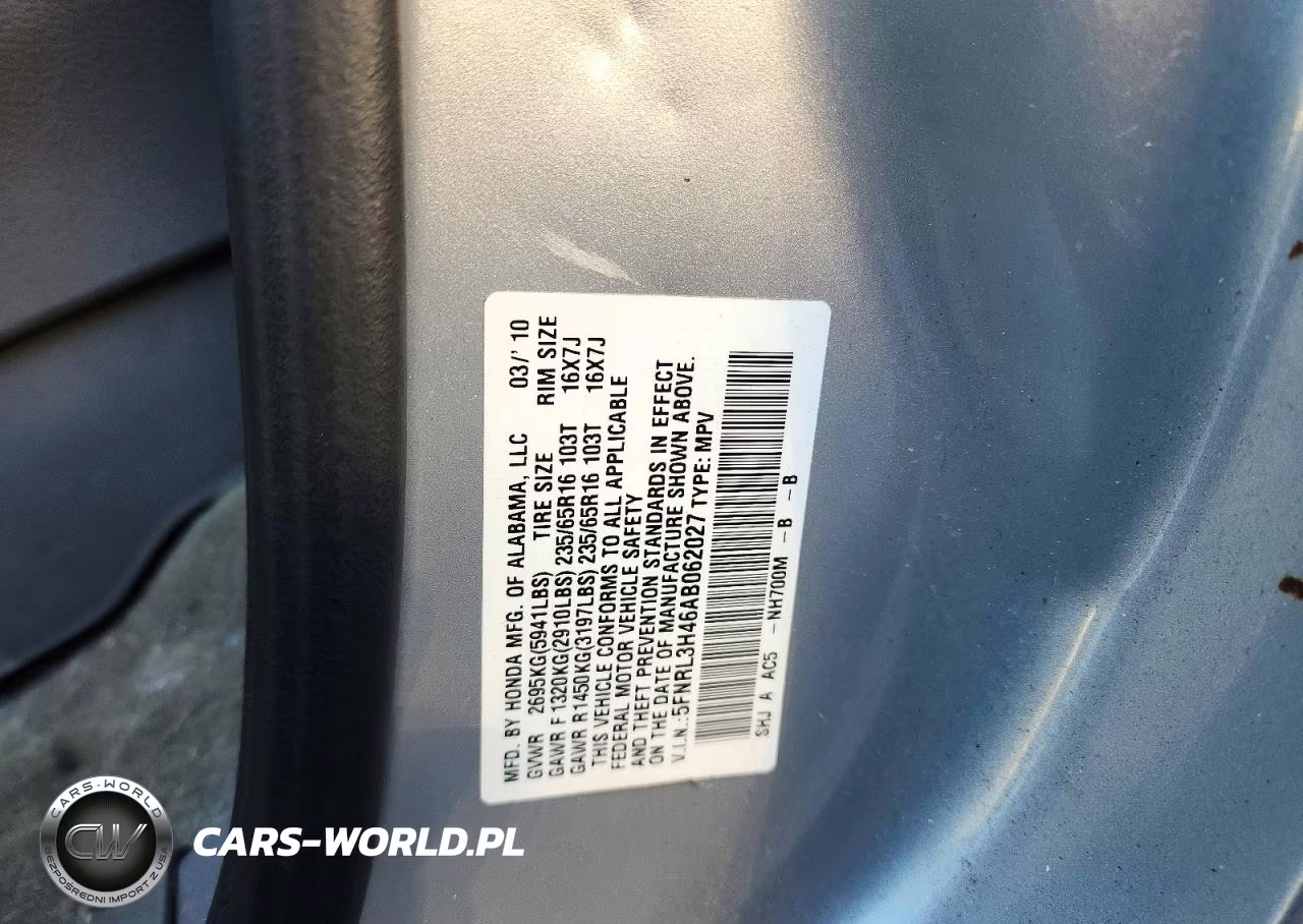 2010 Honda Odyssey Ex VIN:5FNRL3H46AB062027 - 14