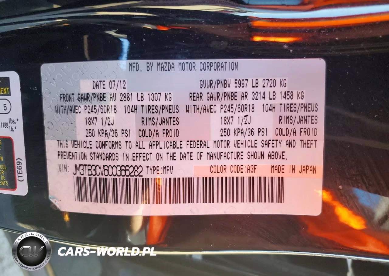 2012 Mazda Cx-9 VIN:JM3TB3CV6C0366282 - 13