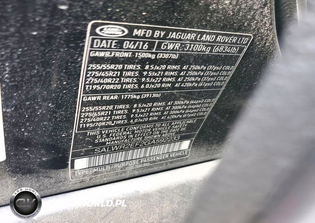 2016 Land Rover Range Rover Sport Sc VIN:SALWR2EF2GA592233 - 12
