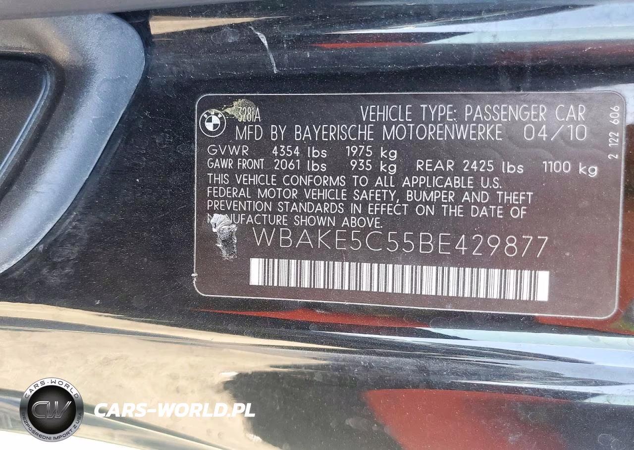 2011 BMW 328 I Sulev VIN:WBAKE5C55BE429877 - 12
