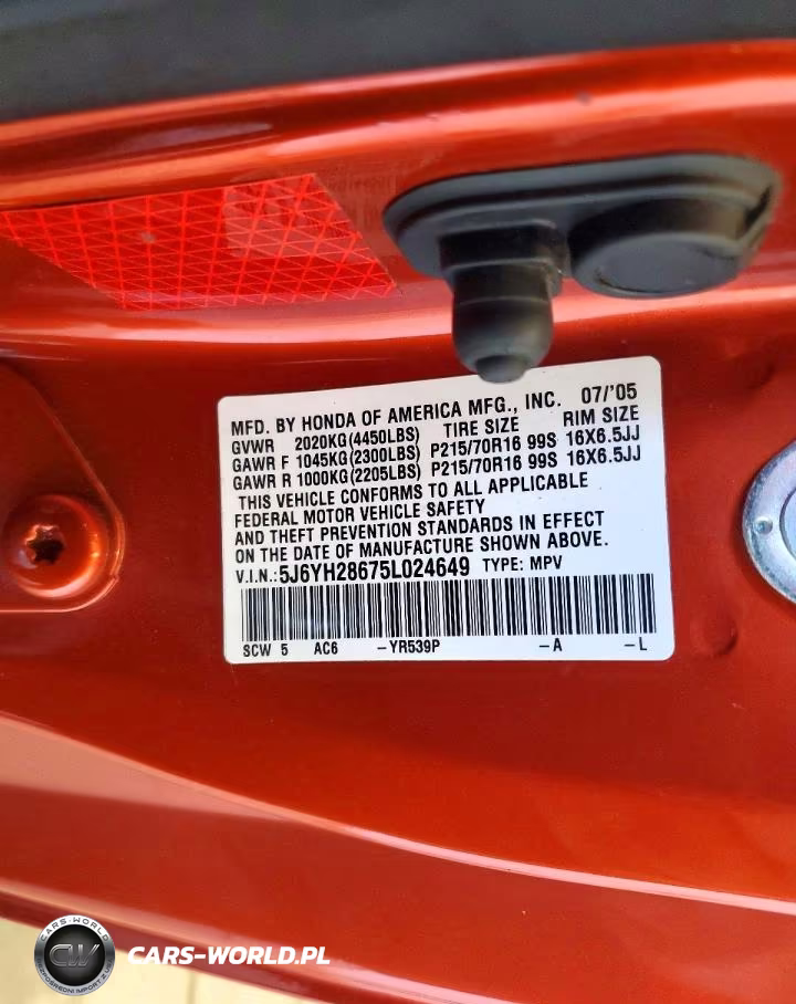 2005 Honda Element Ex VIN:5J6YH28675L024649 - 14