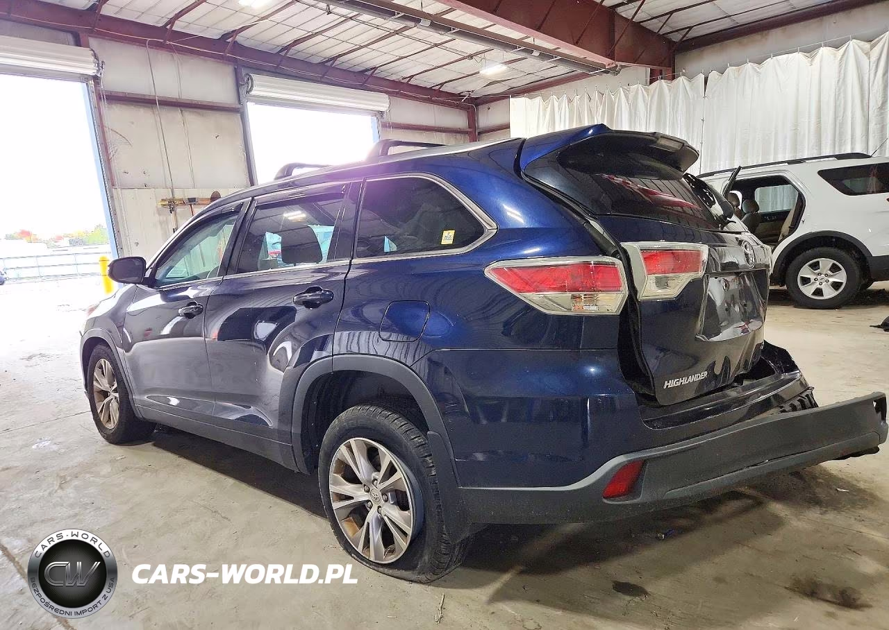 2015 Toyota Highlander Xle VIN:5TDJKRFH6FS162351 - 2