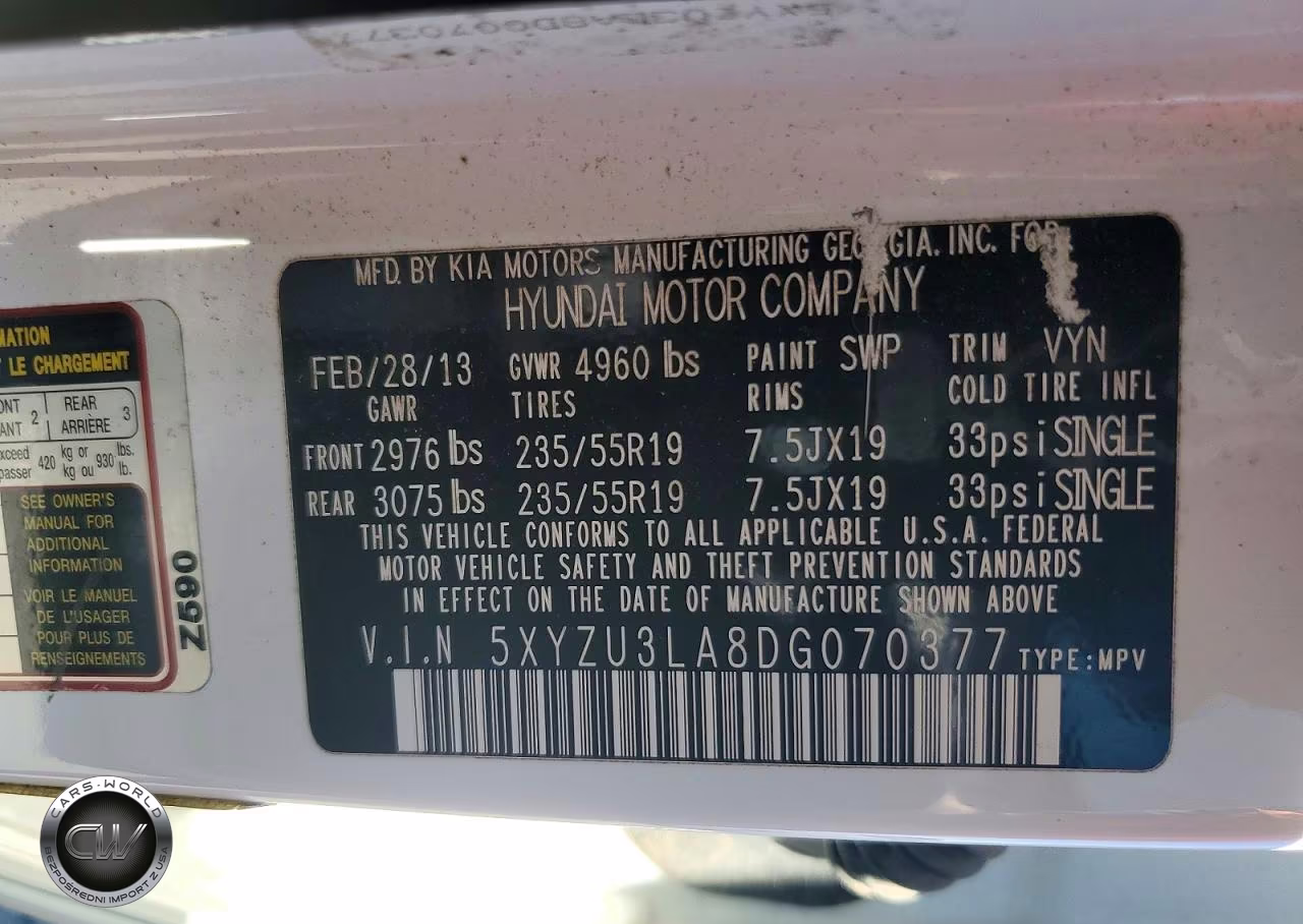 2013 Hyundai Santa Fe Sport 2.0T VIN:5XYZU3LA8DG070377 - 13