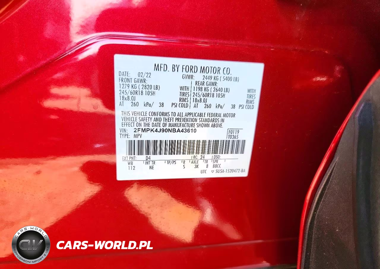 2022 Ford Edge Sel VIN:2FMPK4J90NBA43610 - 12