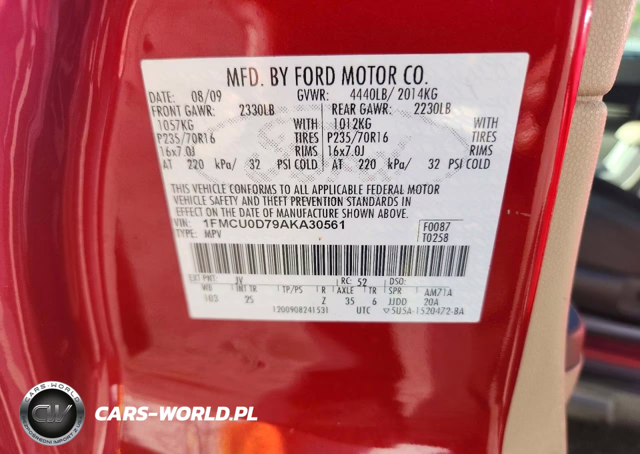 2010 Ford Escape Xlt VIN:1FMCU0D79AKA30561 - 13