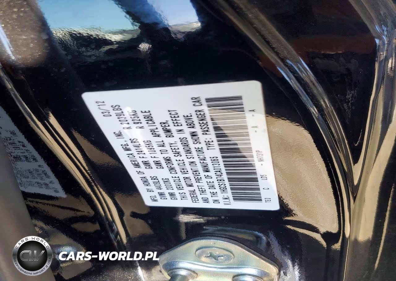 2012 Honda Accord Ex VIN:1HGCS1B74CA013065 - 12