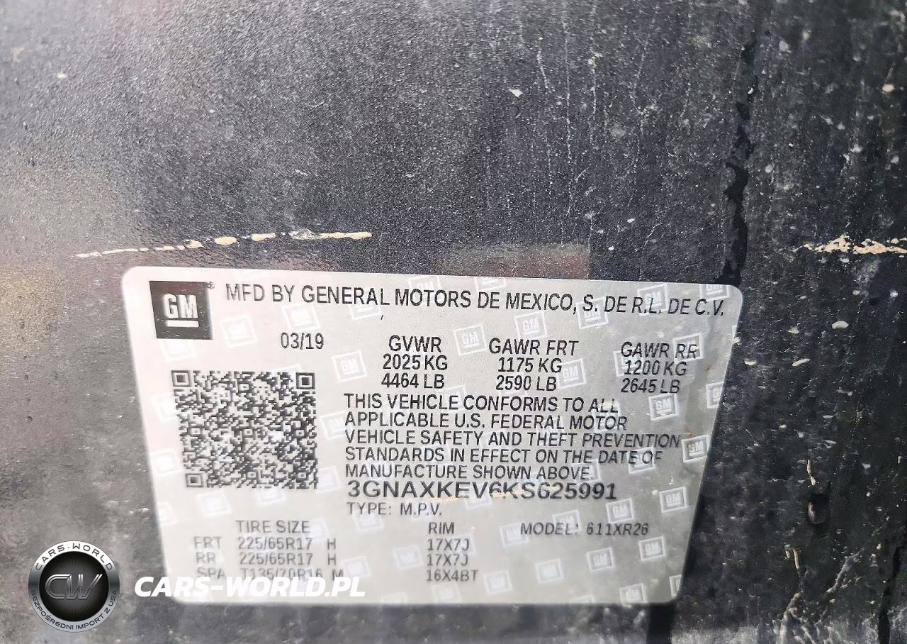 2019 Chevrolet Equinox Lt VIN:3GNAXKEV6KS625991 - 12