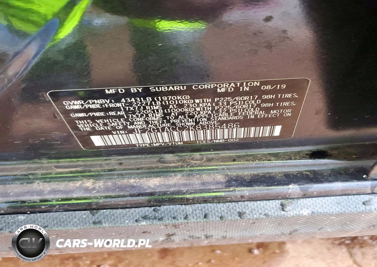 2019 Subaru Crosstrek Premium VIN:JF2GTACC2K8385486 - 12