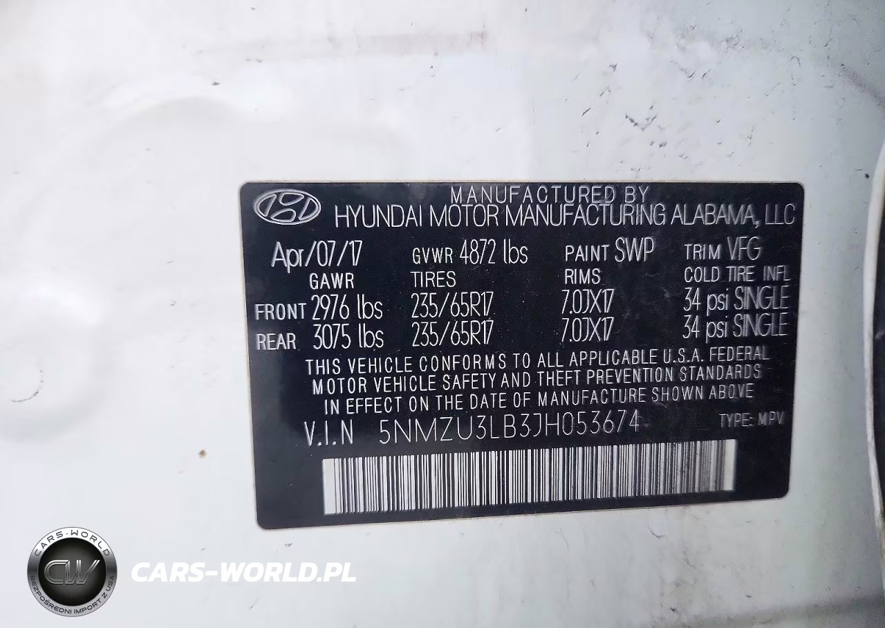 2018 Hyundai Santa Fe Sport 2.4L VIN:5NMZU3LB3JH053674 - 13
