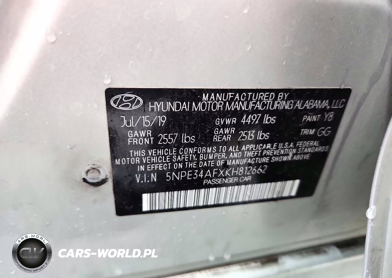 2019 Hyundai Sonata Sel VIN:5NPE34AFXKH812662 - 13