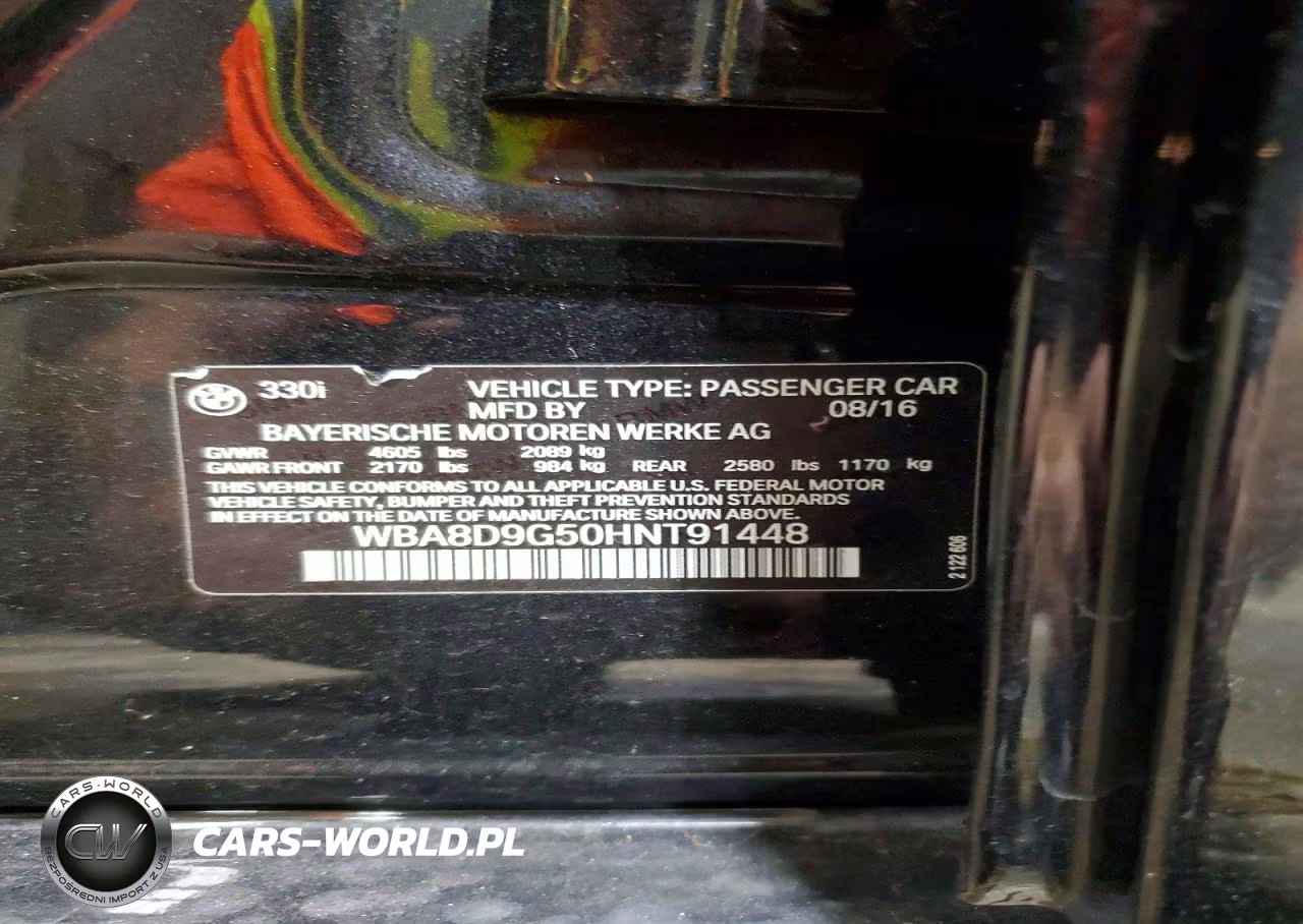 2017 BMW 330 Xi VIN:WBA8D9G50HNT91448 - 13