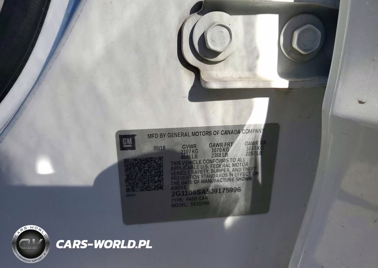 2018 Chevrolet Impala Lt VIN:2G1105SA5J9175996 - 12