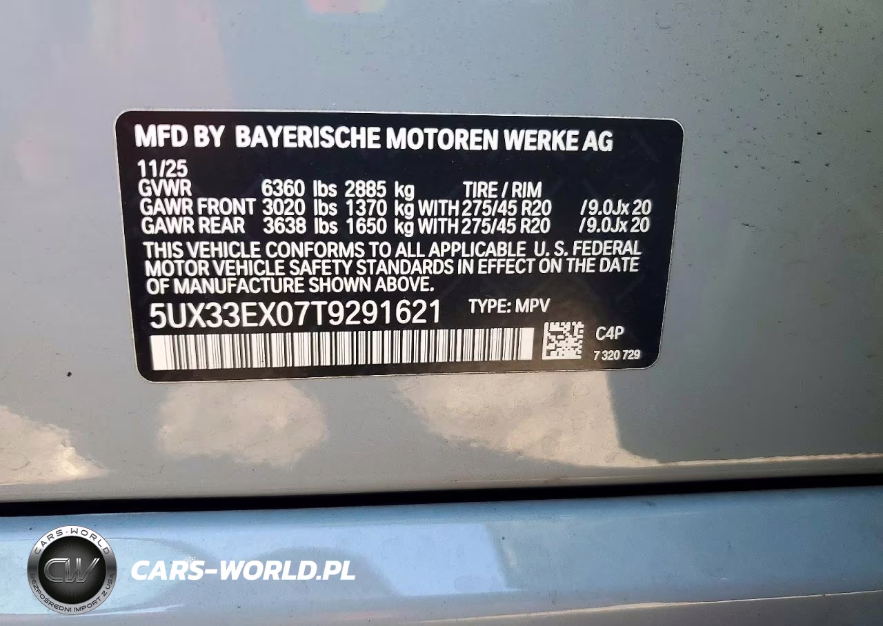 2026 BMW X6 xDrive40I VIN:5UX33EX07T9291621 - 14