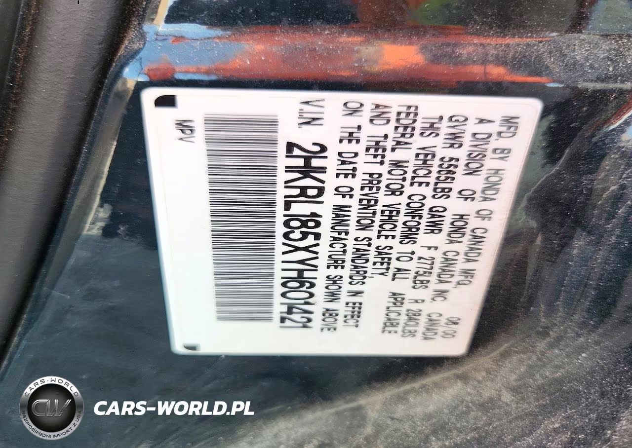 2000 Honda Odyssey Lx VIN:2HKRL185XYH601421 - 13