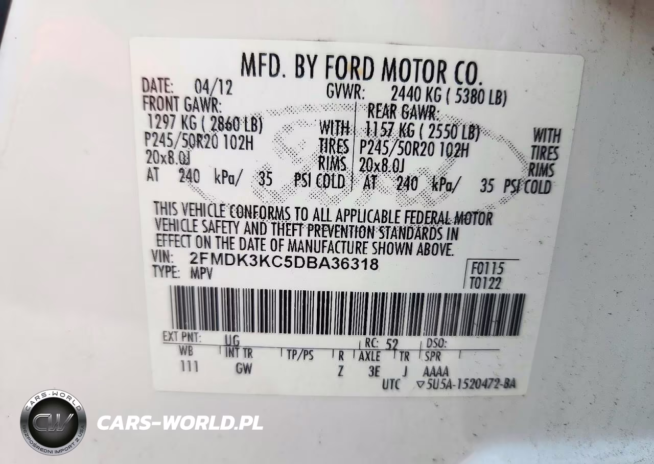2013 Ford Edge Limited VIN:2FMDK3KC5DBA36318 - 13