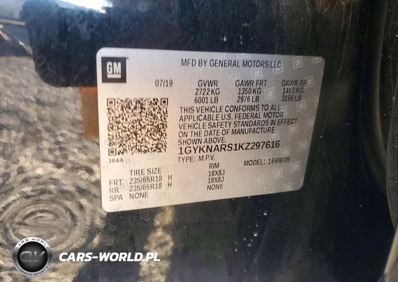 2019 Cadillac Xt5 VIN:1GYKNARS1KZ297616 - 14
