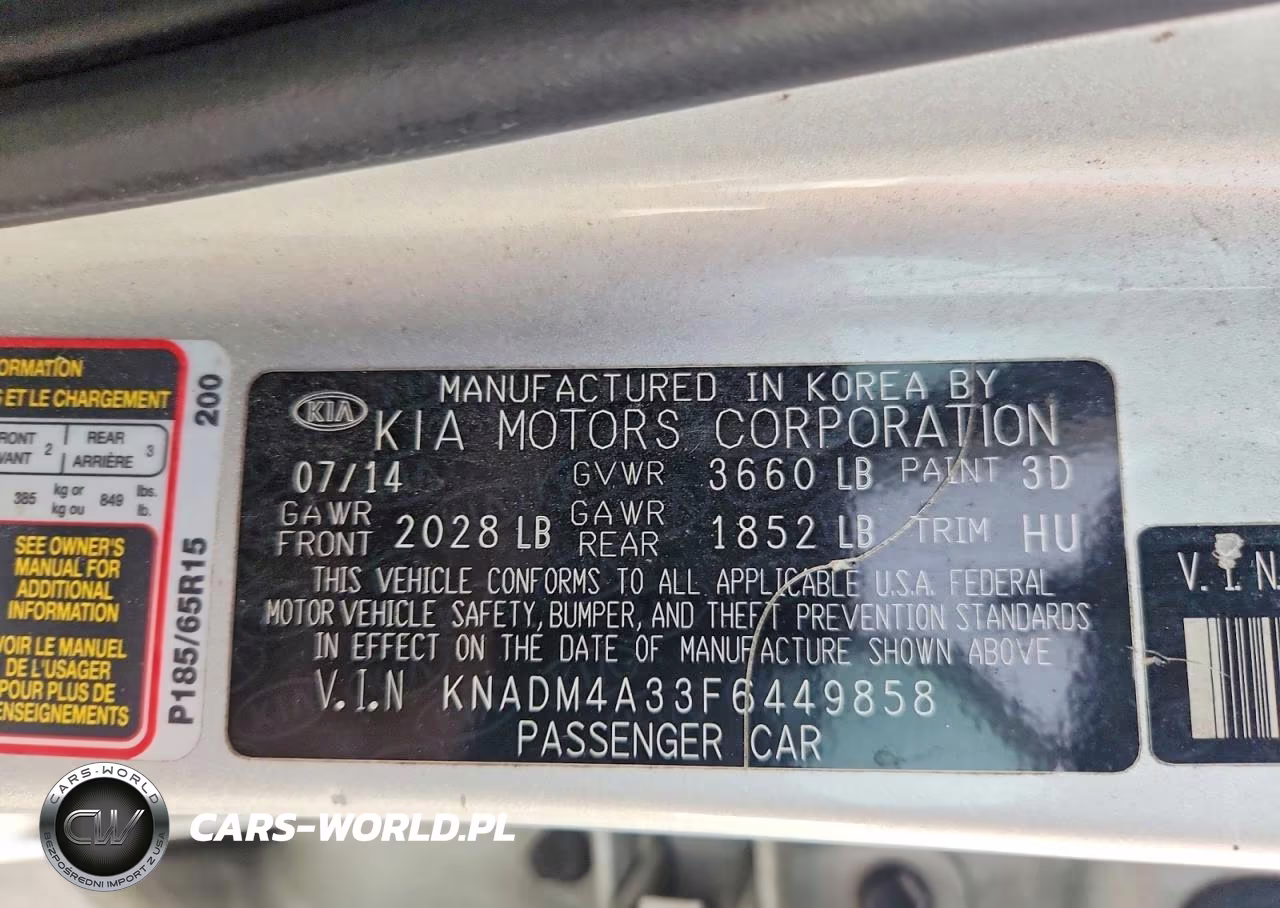 2015 Kia Rio Lx VIN:KNADM4A33F6449858 - 13