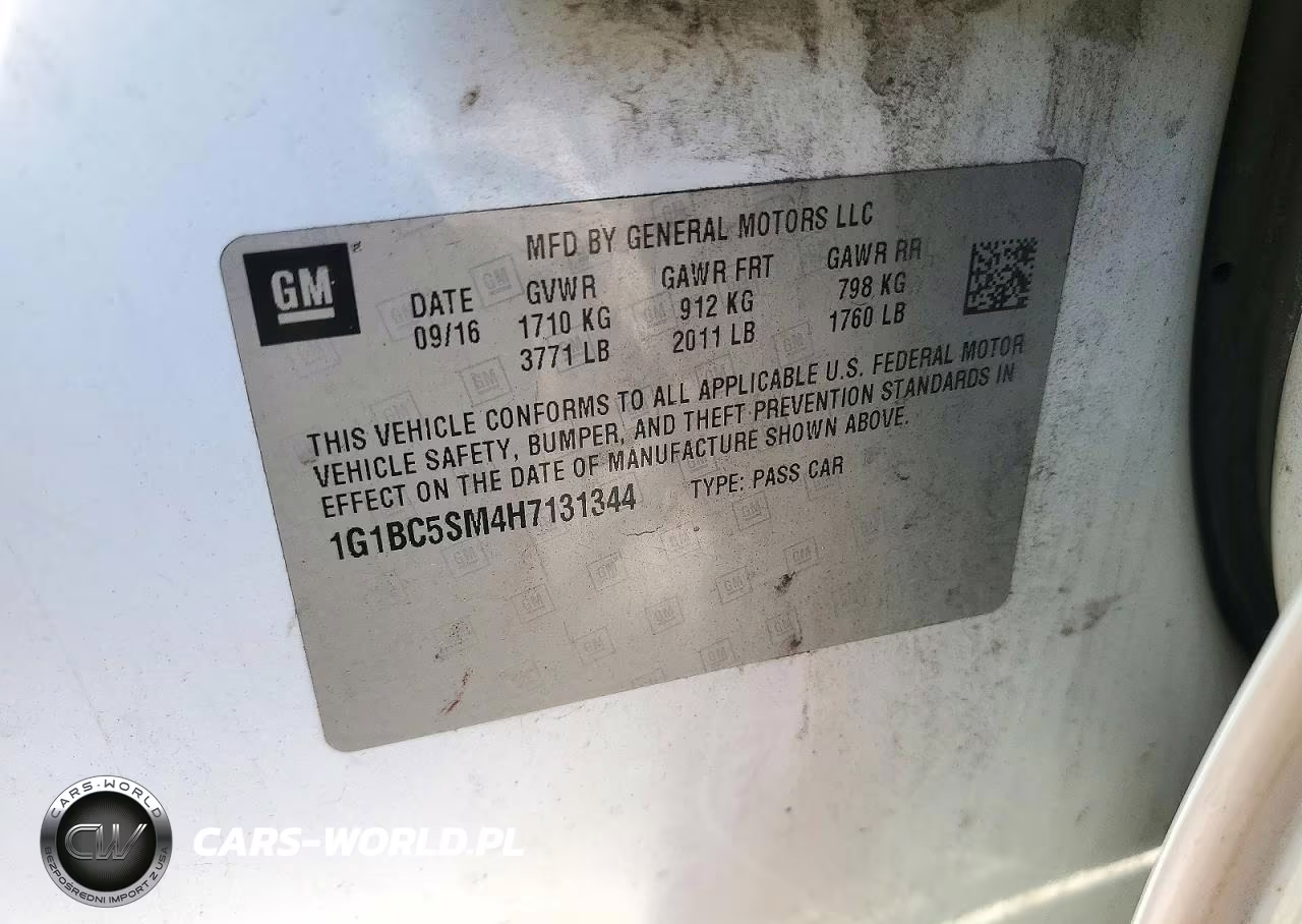 2017 Chevrolet Cruze Ls VIN:1G1BC5SM4H7131344 - 12
