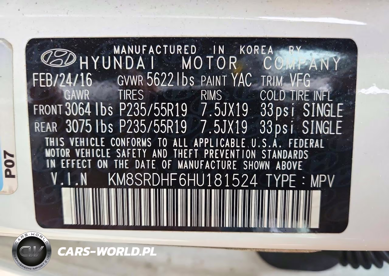 2017 Hyundai Santa Fe Limited Ultimate VIN:KM8SRDHF6HU181524 - 13