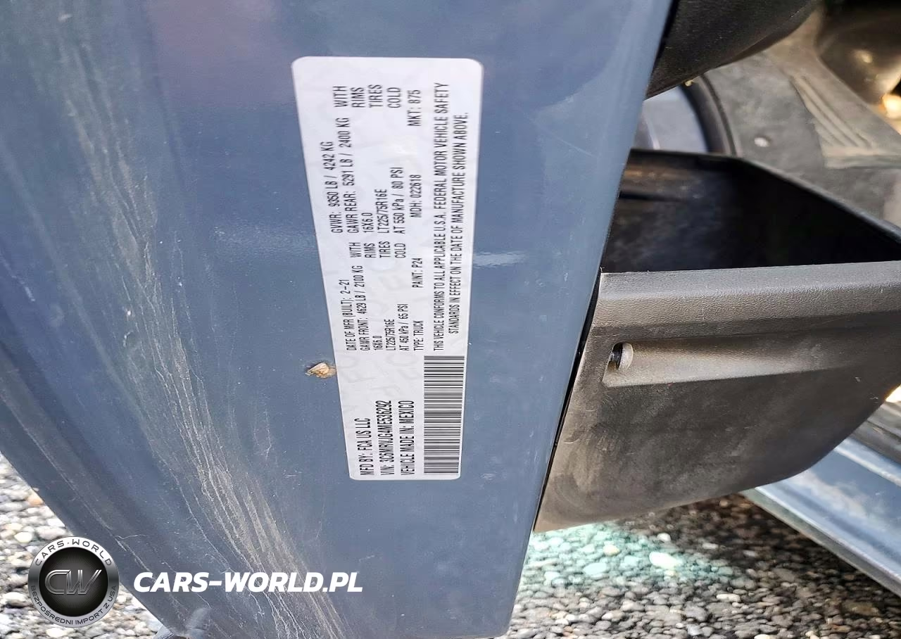 2021 Ram Promaster 3500 Delivery Van VIN:3C6MRVJG4ME536292 - 13
