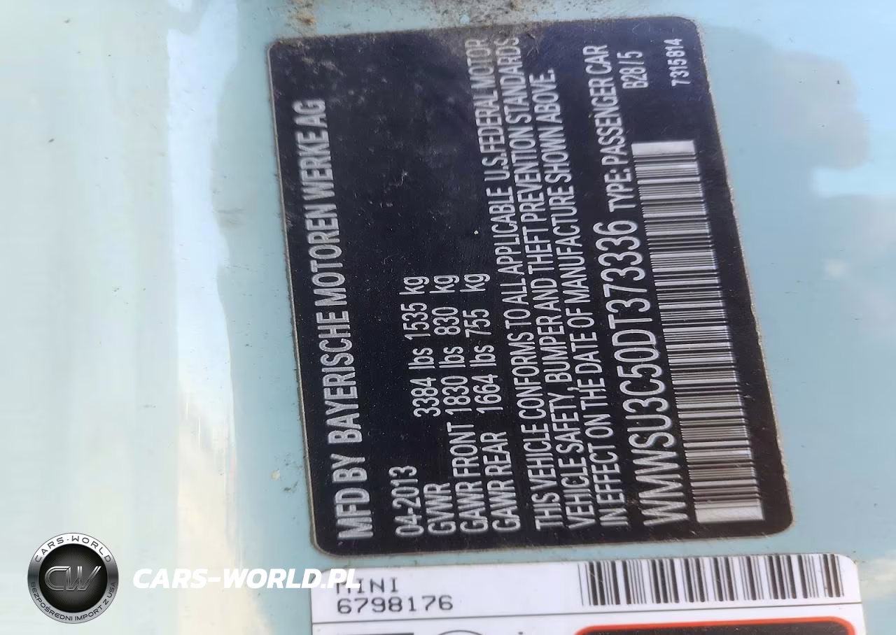 2013 Mini Cooper VIN:WMWSU3C50DT373336 - 12