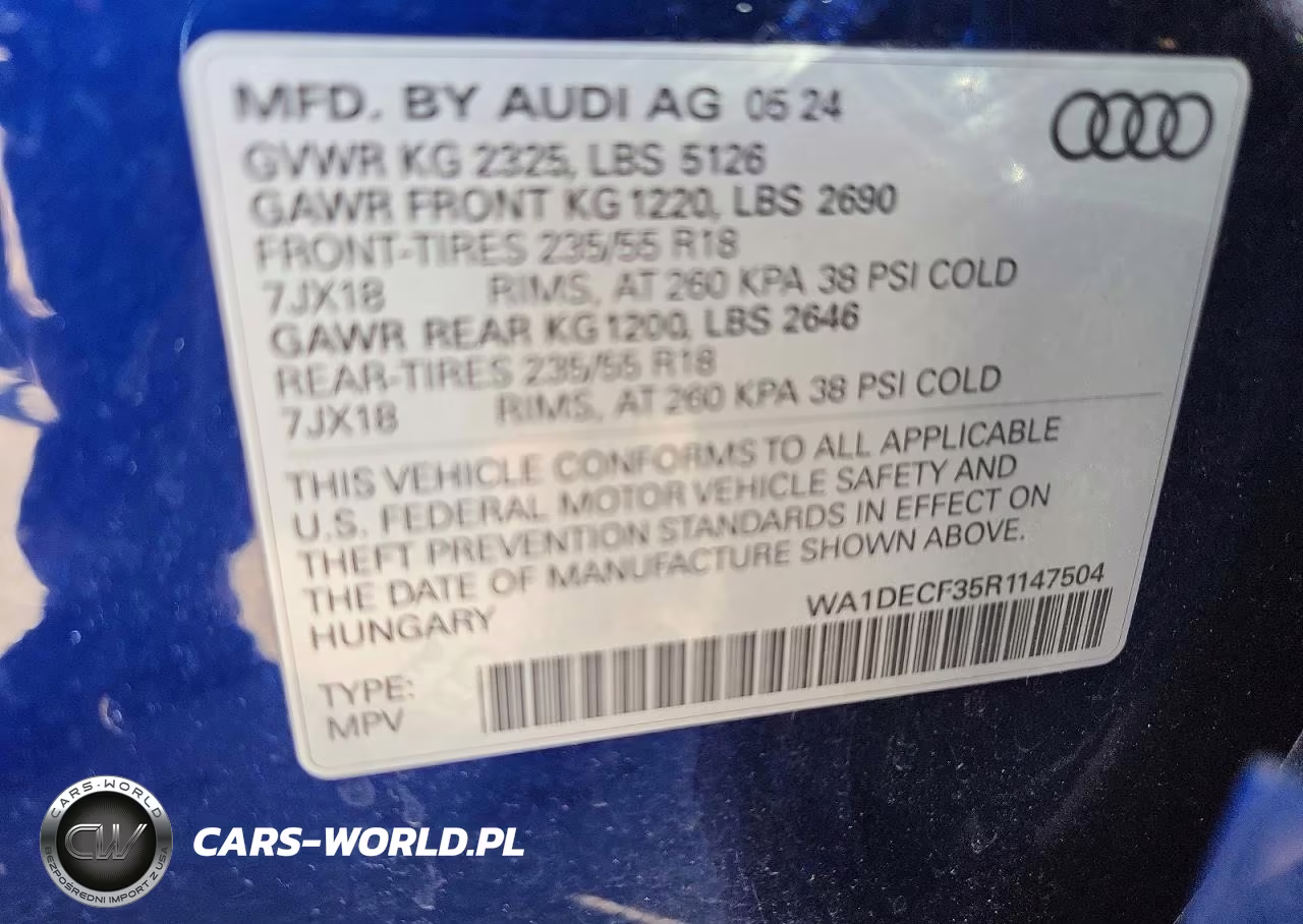 2024 Audi Q3 Premium S Line 45 VIN:WA1DECF35R1147504 - 14