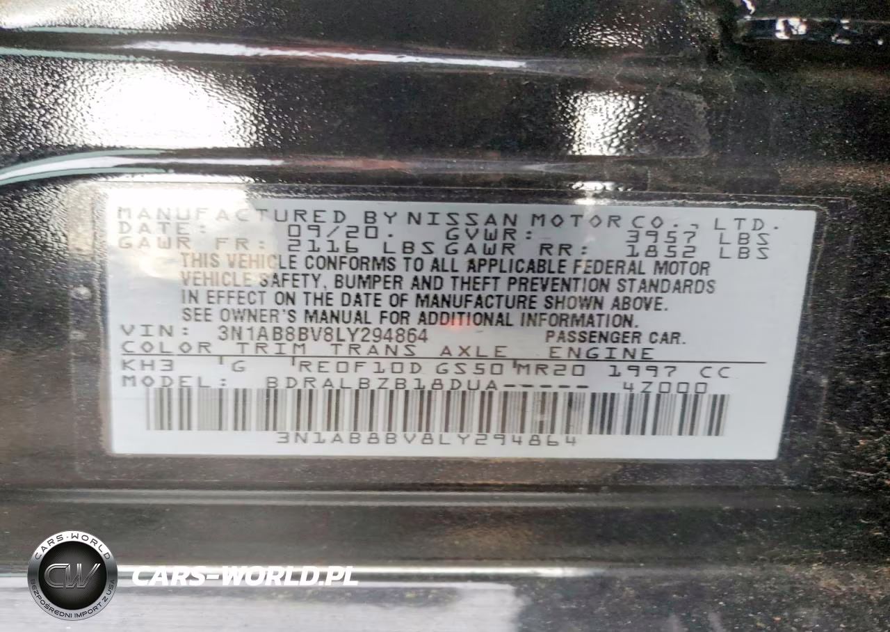 2020 Nissan Sentra S VIN:3N1AB8BV8LY294864 - 13