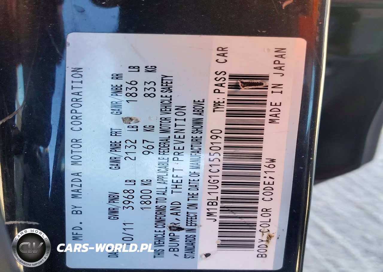 2012 Mazda 3 I VIN:JM1BL1UG1C1550190 - 12