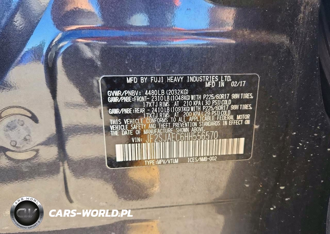 2017 Subaru Forester 2.5I Premium VIN:JF2SJAEC6HH556570 - 13