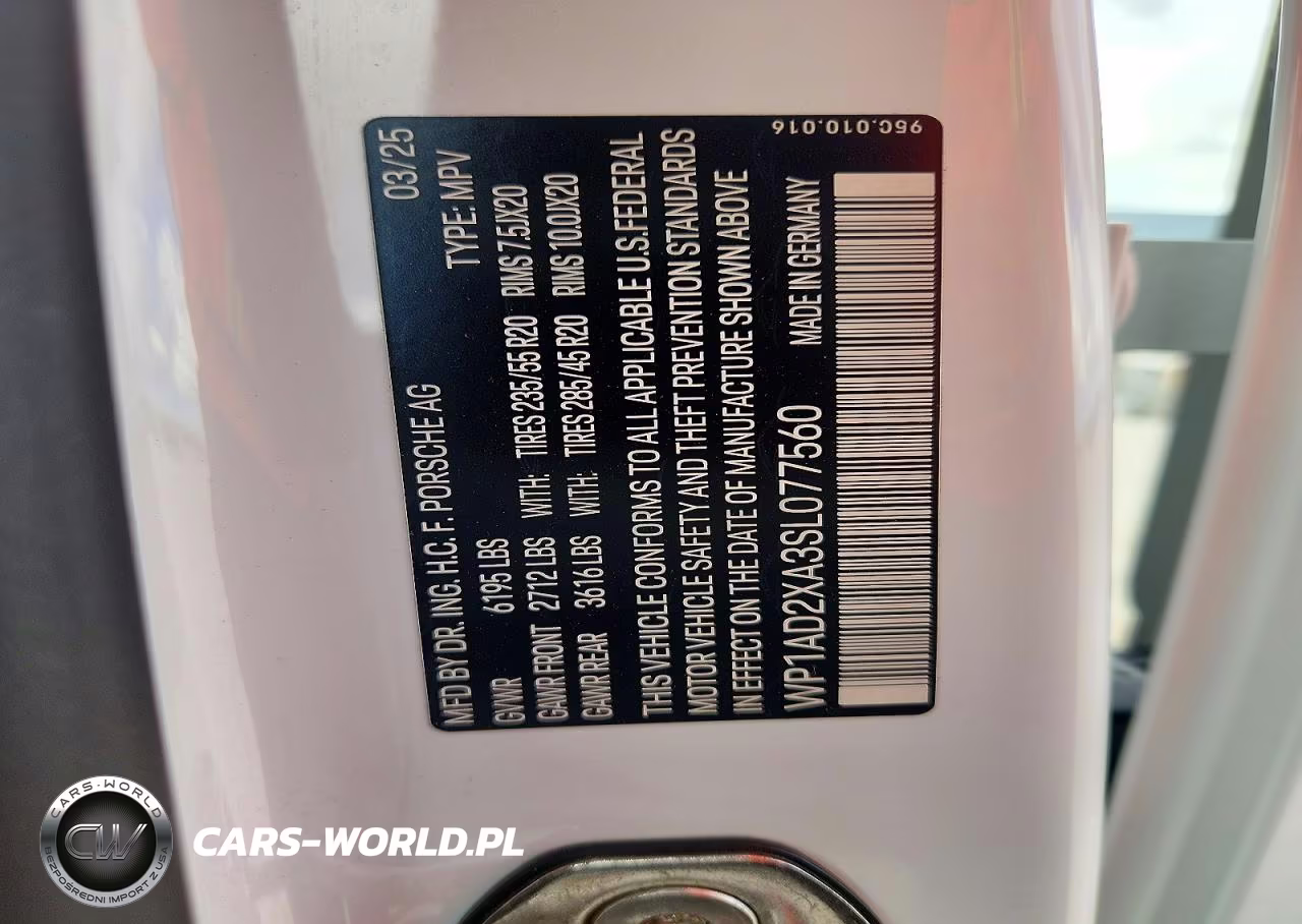2025 Porsche Macan VIN:WP1AD2XA3SL077560 - 13